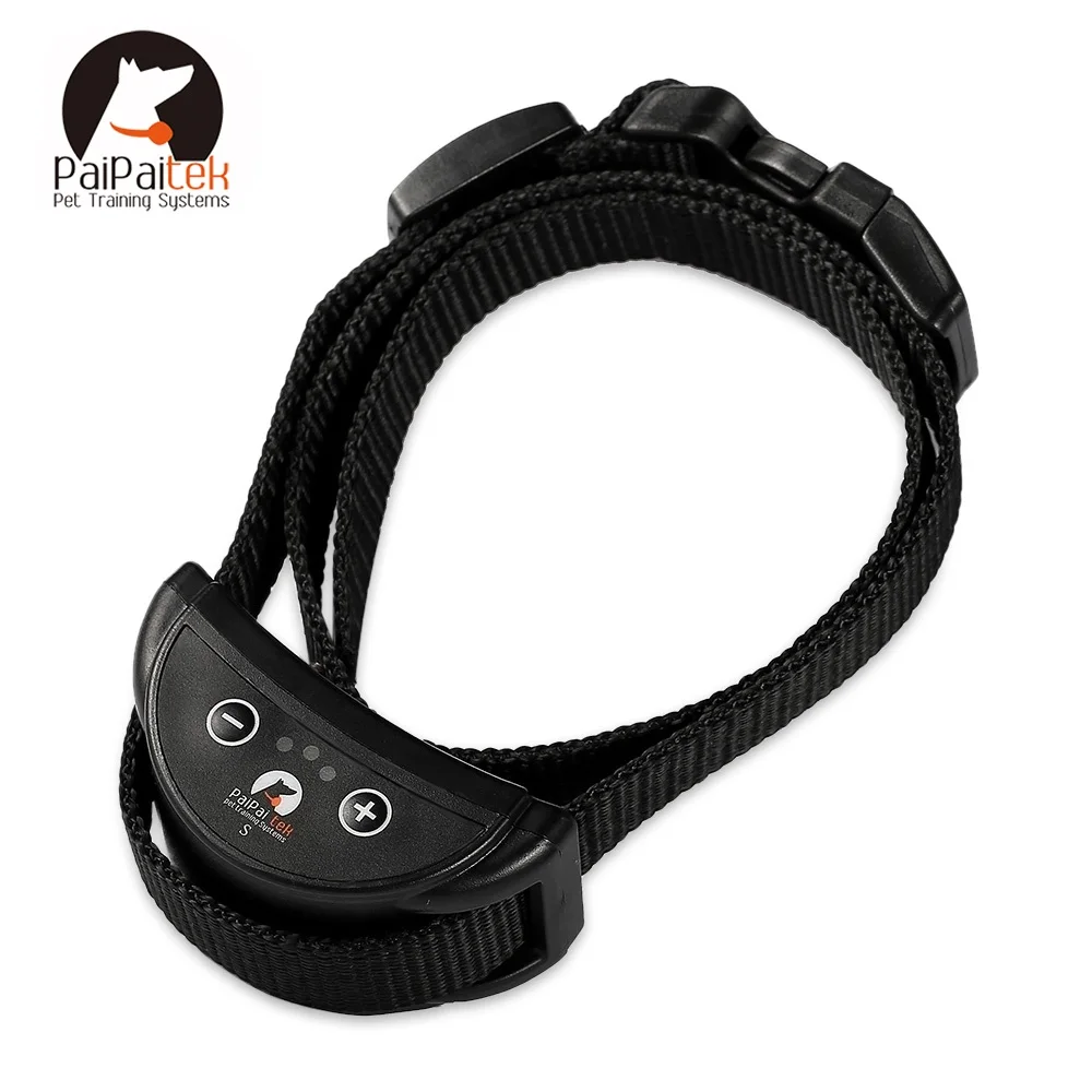 

PaiPaitek 1PC Pet Dog Training Collar With 7 Levels Anti Bark Dog Collar Electric Shock Adjustable Nylon Pet Dog Training Collar