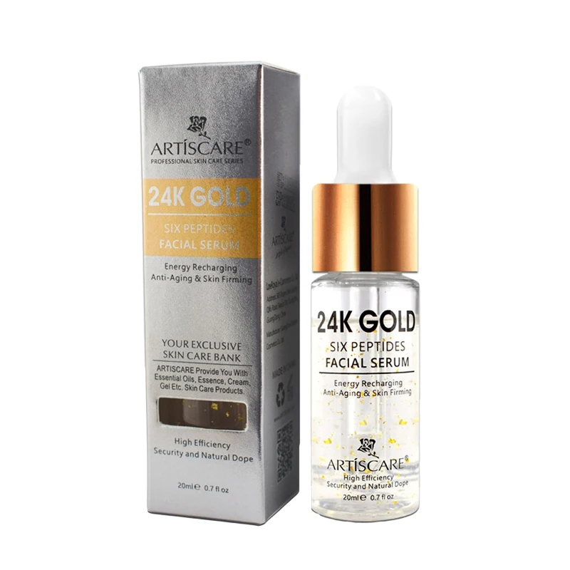 

20ml 24k gold serum six peptides whitening moisturizing hyaluronic acid serum for face anti wrinkles facial skin care