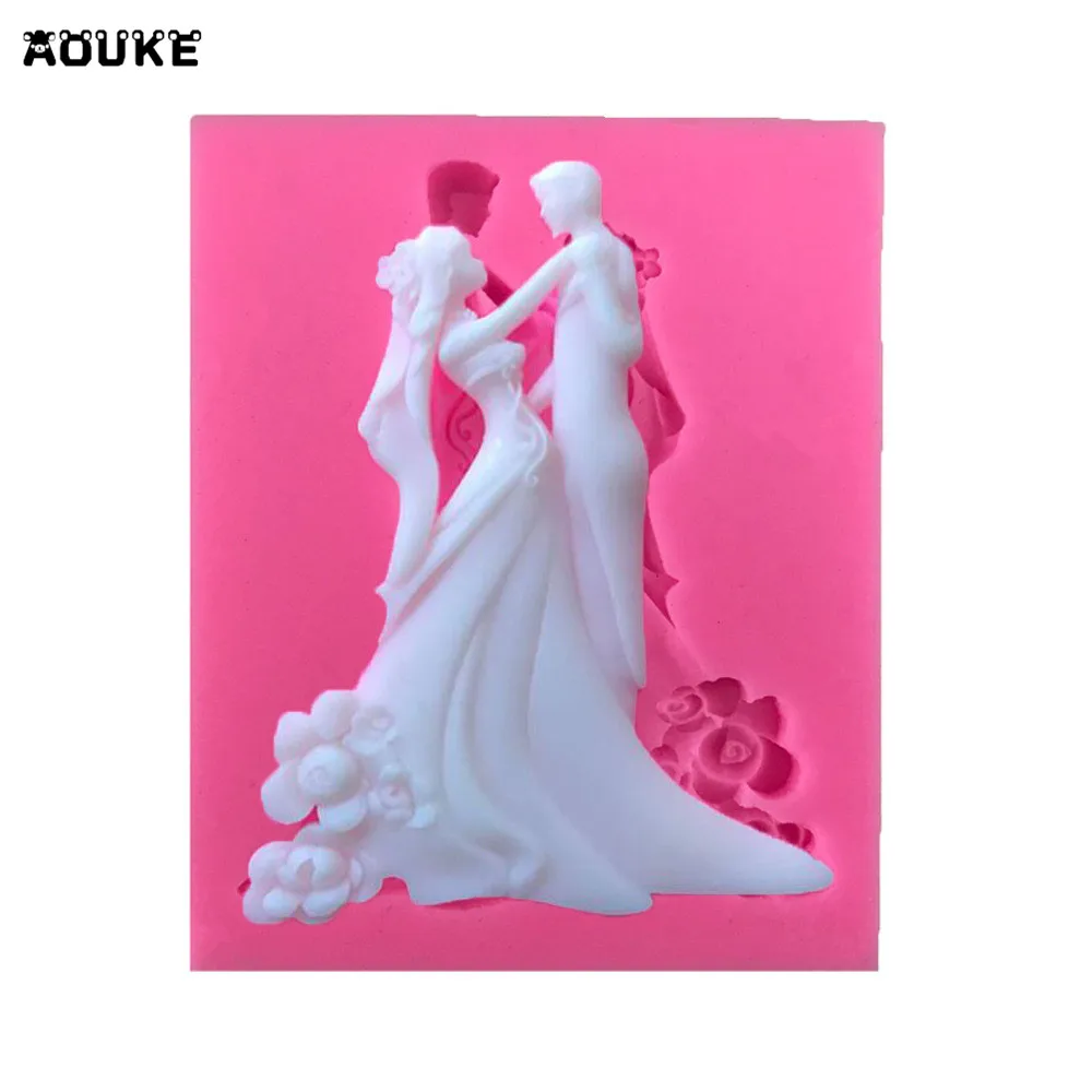

Bride Groom Fondant Cake Silicone Mold Chocolate Candy Molds Cookies Pastry Biscuits Mould DIY Cake Decoration Baking Tools