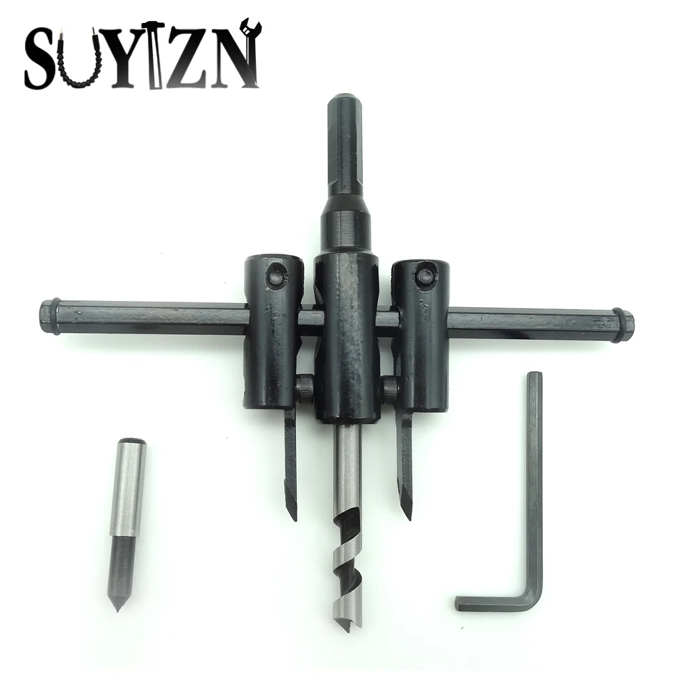 

30-120mm Adjustable Core Drill Bit Hole Saw Cutter Tool Kit Set Cordless Drill Bit Aircraft Type DIY Tool Accessory Reamer Drill