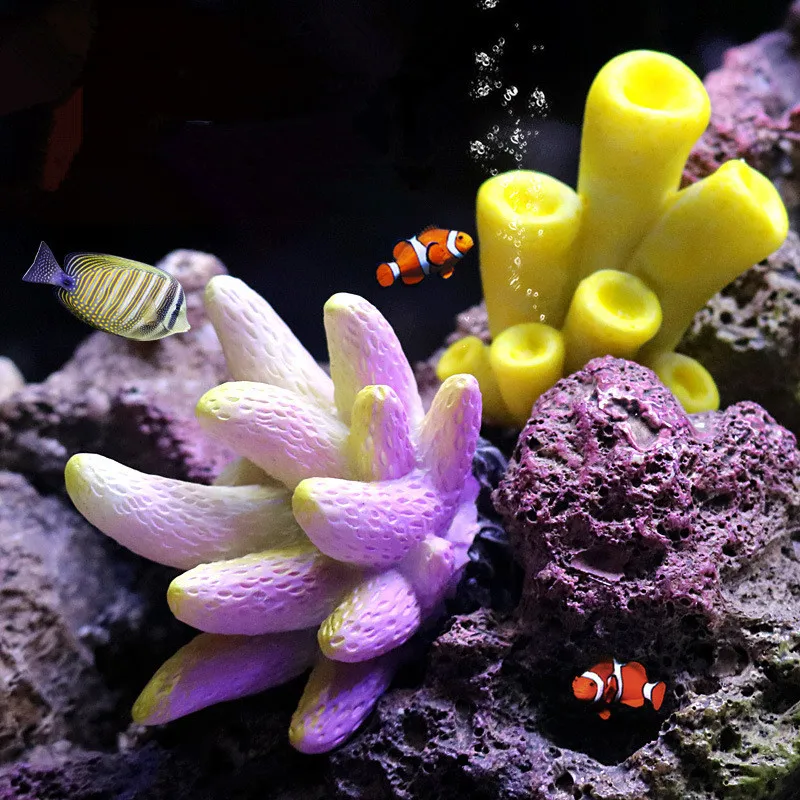 

Coral artificial Coral Ornaments Colorful Underwater Aquarium Ornaments Resin Corals Fish Tank decoration Aquarium Accessories