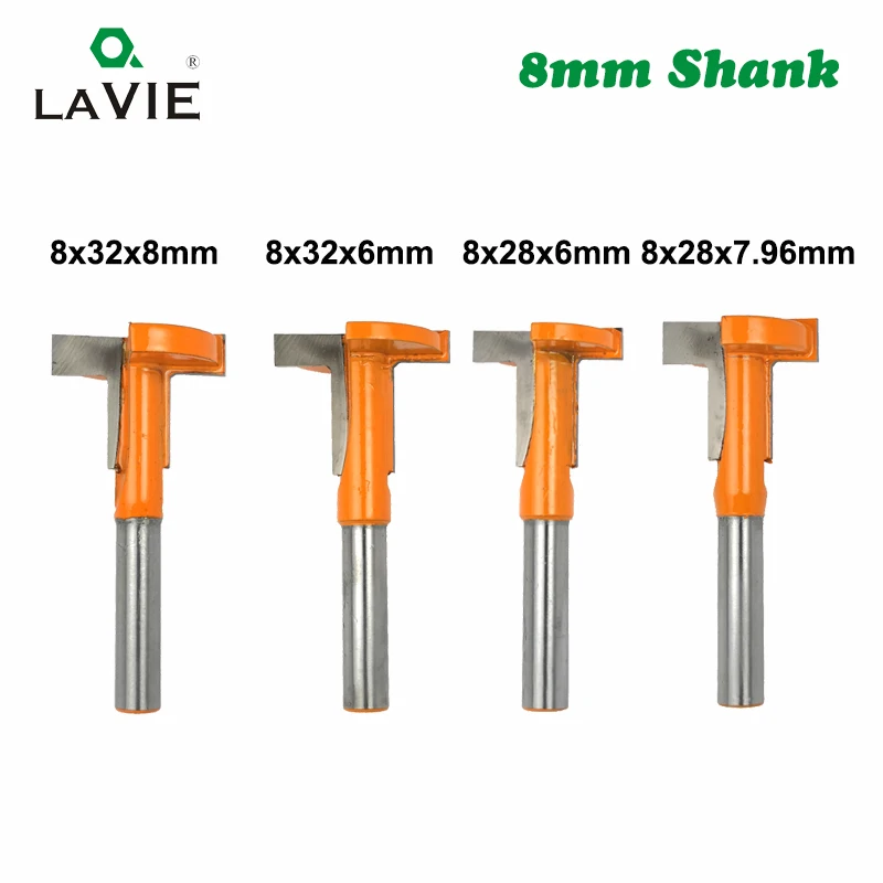 LAVIE 8mm Shank T Slot Router Bit Milling Straight Edge Slotting