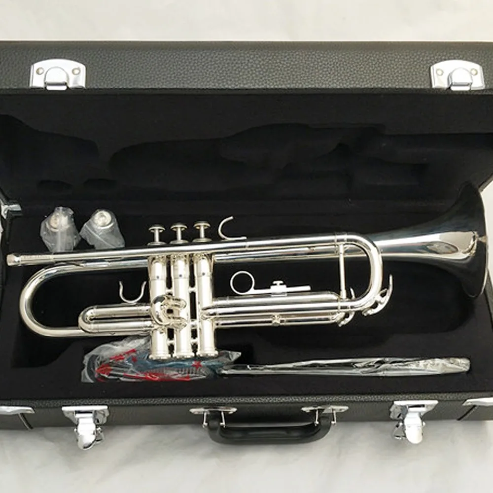

New Japan Bb Trumpet 8310ZS Silver Plated Music Instruments Profesional Trumpets Student Included Case Mouthpiece Accessories