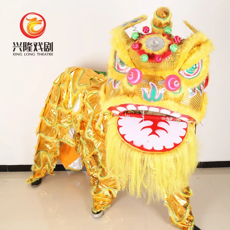 Новое поступление Лев танцевальный костюм выполнение танец льва Китай Новый год рекламные Южной Стиль Лев танцевальный костюм
