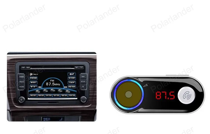 Автомобильный MP3-плеер Bluetooth FM аудио передатчик модулятор громкой FM автомобиля ЖК-дисплей экран автомобиля Зарядное устройство