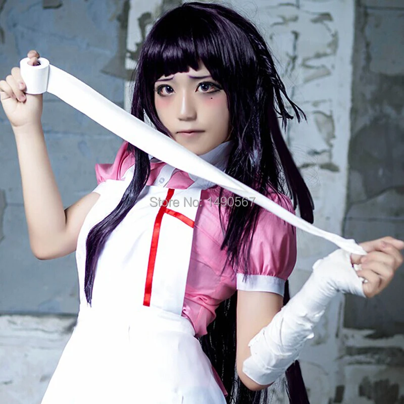 Super Danganronpa Mikan Tsumiki Dark Purple Long Cosplay Wig On 