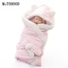 MOTOHOOD Winter Baby Boys Girls Blanket Wrap Double Layer Fleece Baby Swaddle Sleeping Bag For Newborns Baby Bedding Blanket Kid ► Photo 1/6