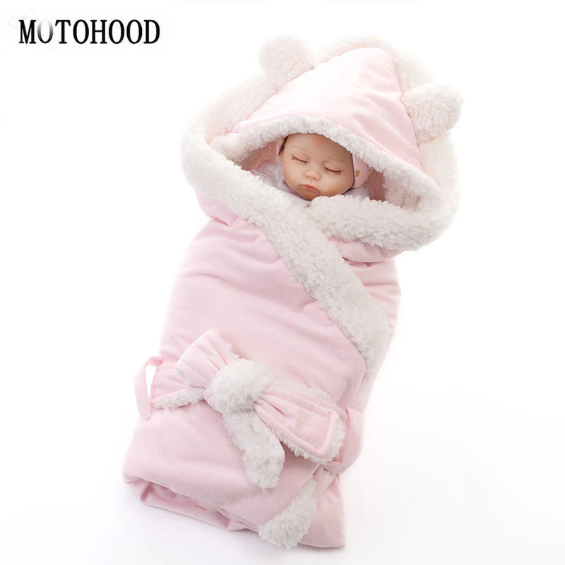 MOTOHOOD Winter Baby Boys Girls Blanket Wrap Double Layer Fleece Baby