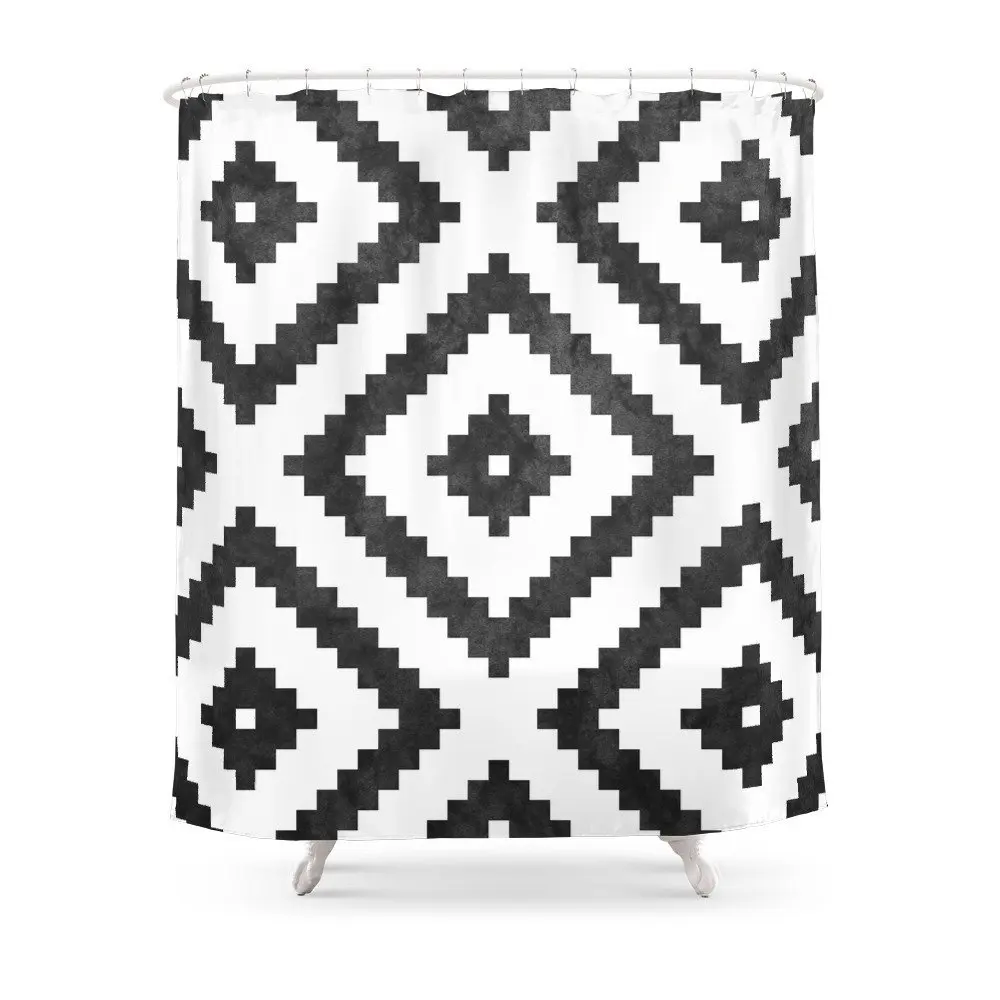 

AZTEC I Shower Curtain Polyester Fabric Bathroom Home Decoration Waterproof Print Shower Curtains with Hooks