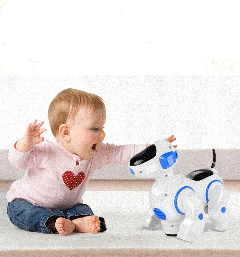 Robot Dog Electronic Dog Pet Walk Bark Intelligent Puppy With LED Electronic Pets Kids Gift Plush Pet Dog Toys For Children