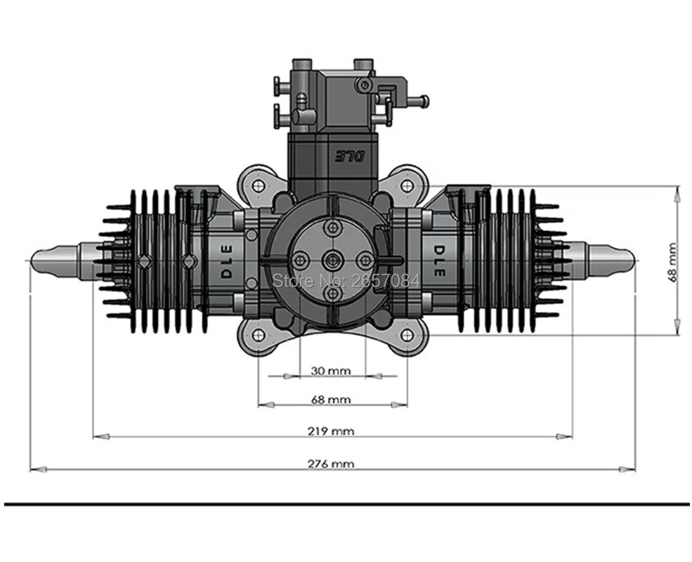 DLE60 60CC газовый двигатель для радиоуправляемого самолета фиксированная модель