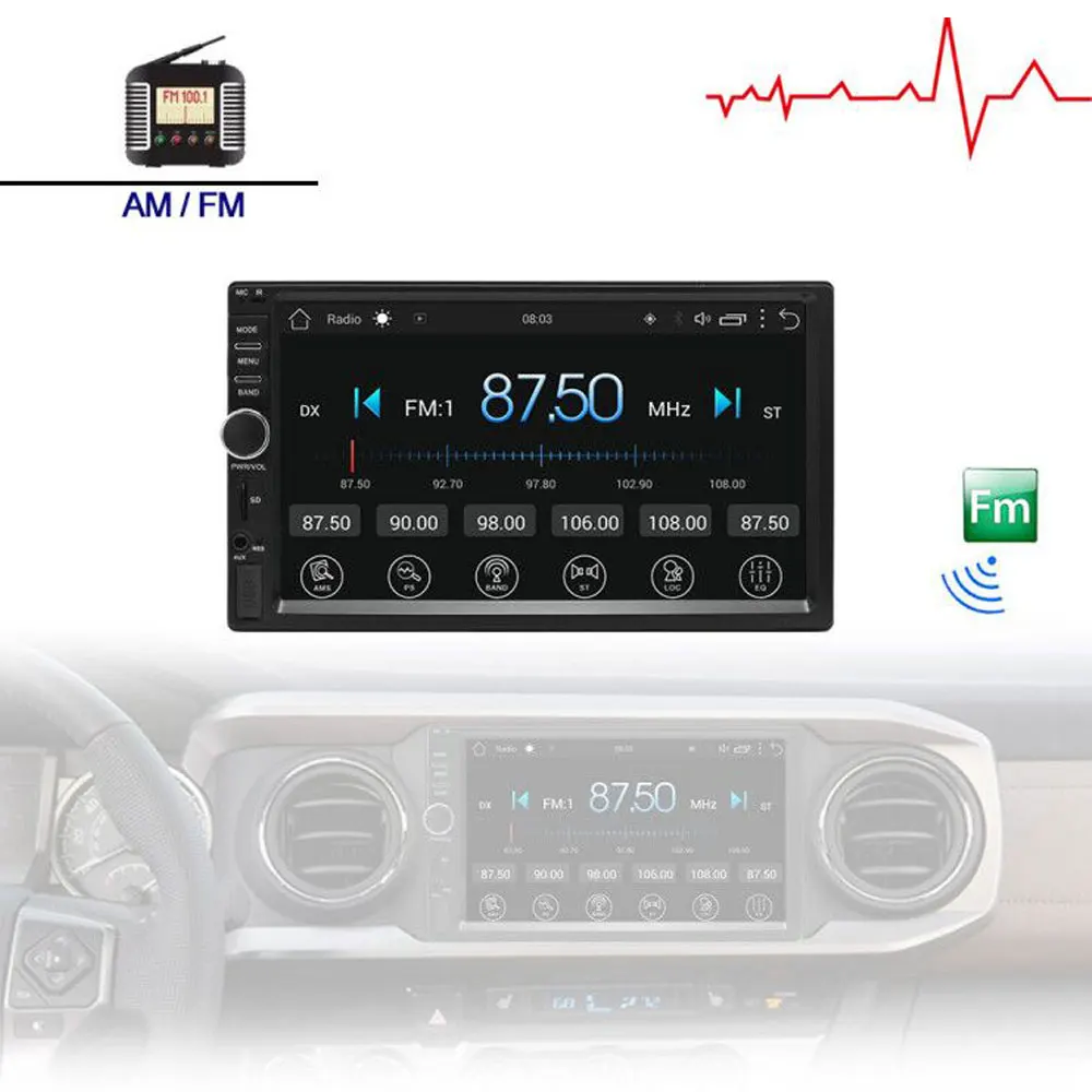 AMprime Android 6.0 Car Radio Stereo GPS Navigation Bluetooth 2 Din Touch Screen Car Audio Player Autoradio USB SD FM Player AMprime Android 6.0 Car Radio Stereo GPS Navigation Bluetooth 2 Din Touch Screen Car Audio Player Autoradio USB SD FM Player