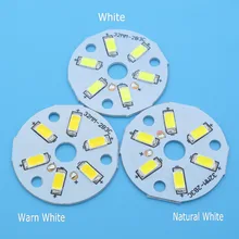 10 шт. SMD5730 светодиодный PCB 2 Вт 3 Вт 20 мм 23 мм 32 мм 40 мм 44 мм белый/натуральный белый/теплый белый светодиодный светильник
