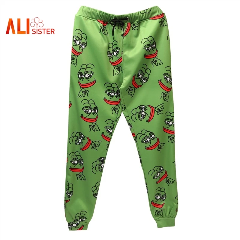 

3d Cartoon Sweatpants Fashion Pepe Frog Joggers Pants Men Women Funny Casual Trousers Autumn Winter Elastic Waist Pants Dropship