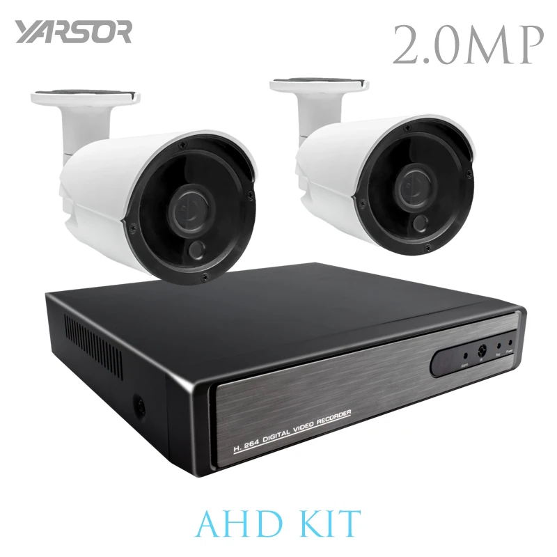 

AKT2002LF 2CH 1080P AHD Camera CCTV System with 4CH 5in1 AHD DVR Kit 1.0MP/2.0MP AHD Camera Security Surveillance Indoor Outdoor