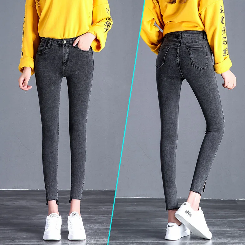 grey stretch jeans womens