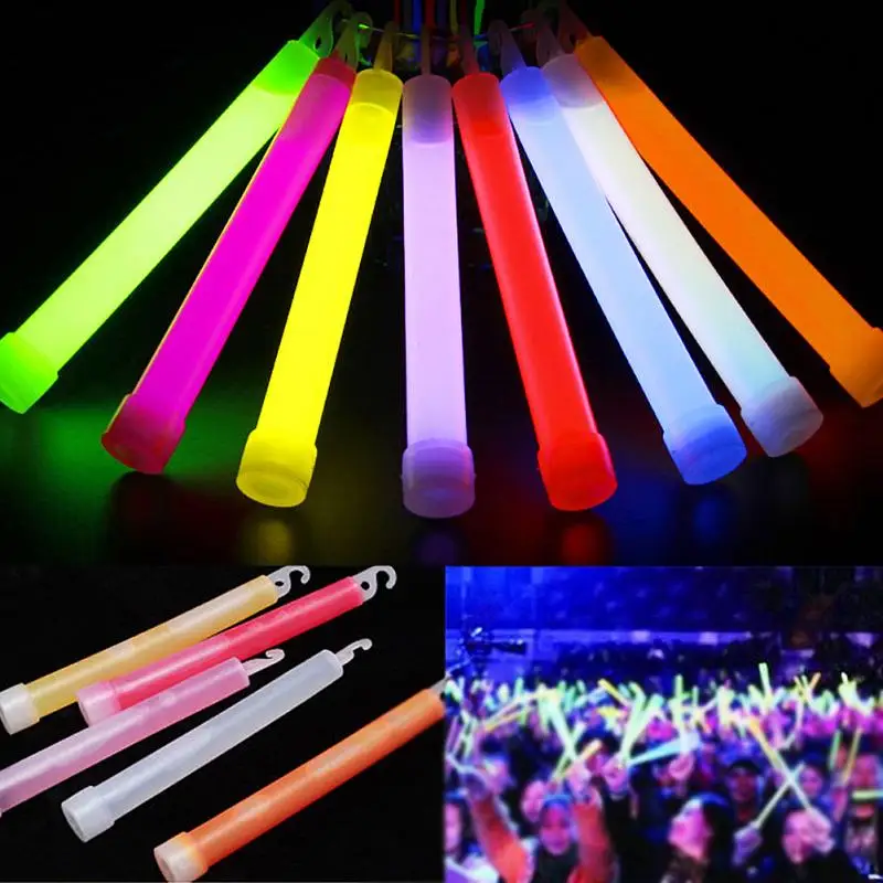 

2 Pcs 6inch Industrial Grade Glow Sticks Party Camping Emergency Lights Glowstick Chemical Fluorescent Hanging Decoraction