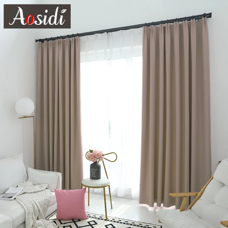 Moderne Blackout Vorhange Fur Wohnzimmer Schlafzimmer Fenster Einfarbig Tuch Vorhange Bereit Made Fertigen Vorhange Jalousien Nach Mass Vorhange Aliexpress