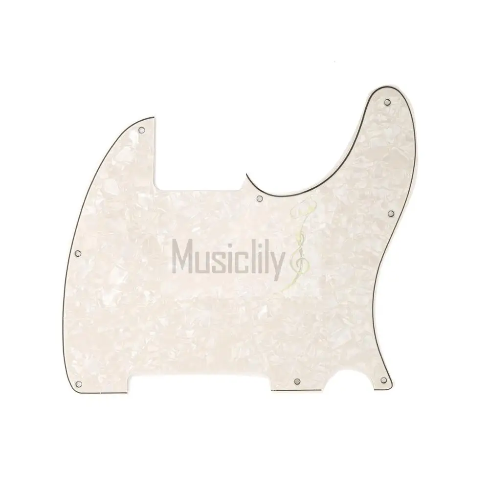 Pearl Parchment 4Ply 8 Holes PVC Pickguard For US Standard Esquire