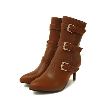 

The wind fall and winter in 2018 new product with high belt buckle size boots of code 33 to 45, 181018