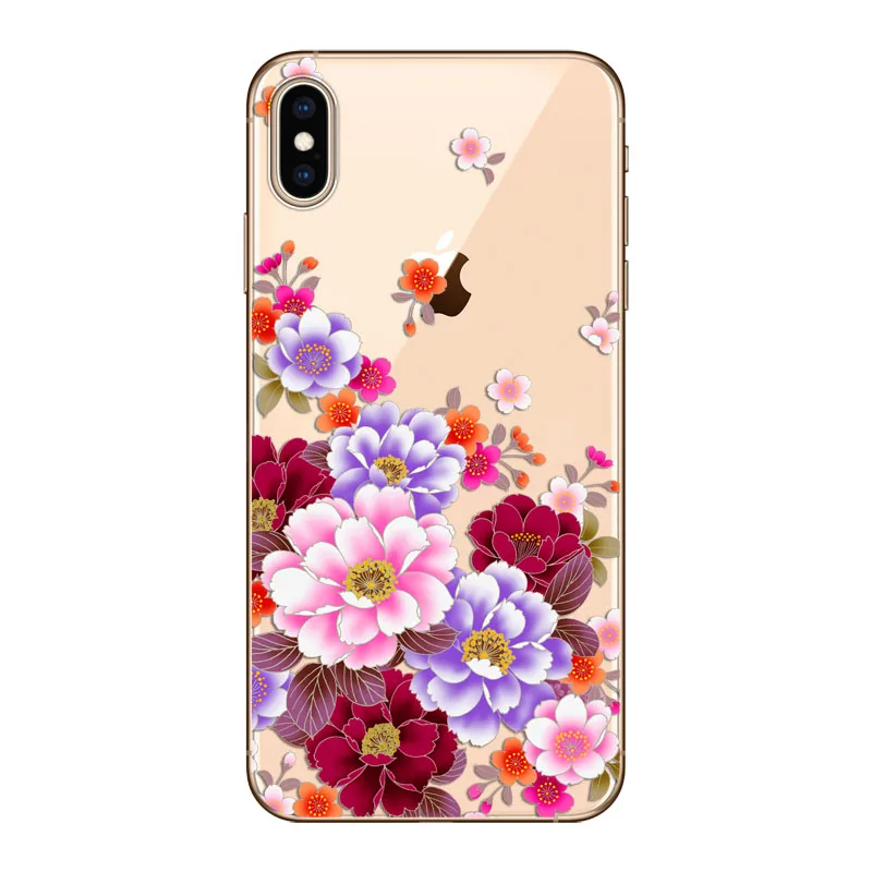 Чехол для iphone xr чехол телефона с принтом XS Max XR X мягкие чехлы цветная капа xs max x
