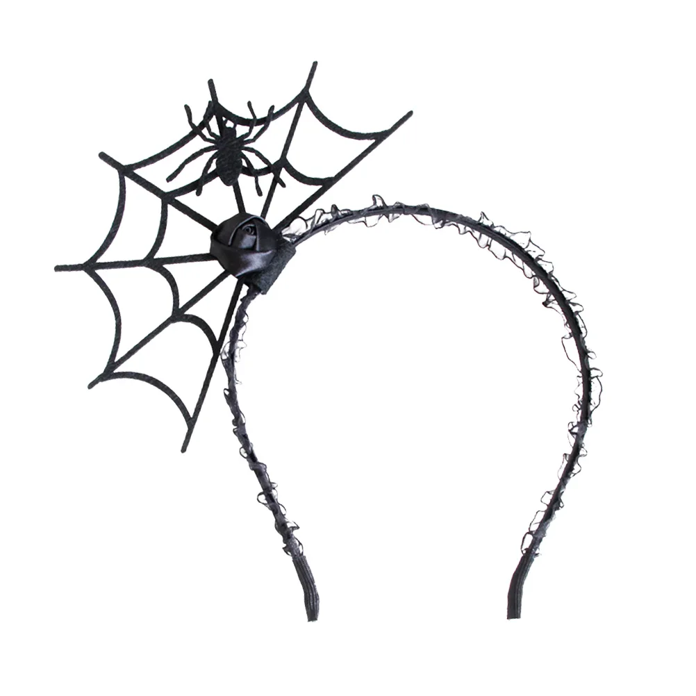 

Halloween Headband Spider Web Ghost Accessory Head Piece Hair Band Party Decoration Supplies Props Costume Favors