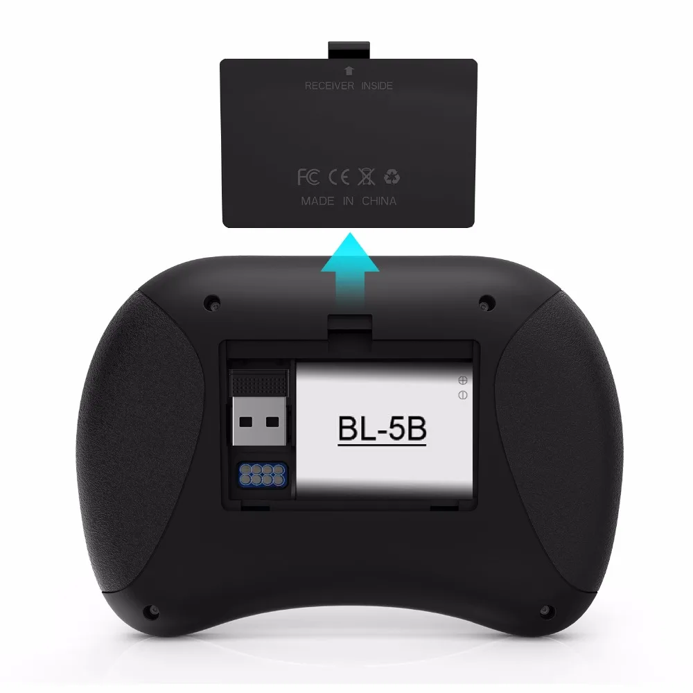 Rii-mini Teclado sem Fio x8 Mais i8 Mais 2.4g com Touchpad Pesquisa por Voz Retroiluminado Led Bateria Li-ion Recarregável para Android tv Box pc - Imagem 5