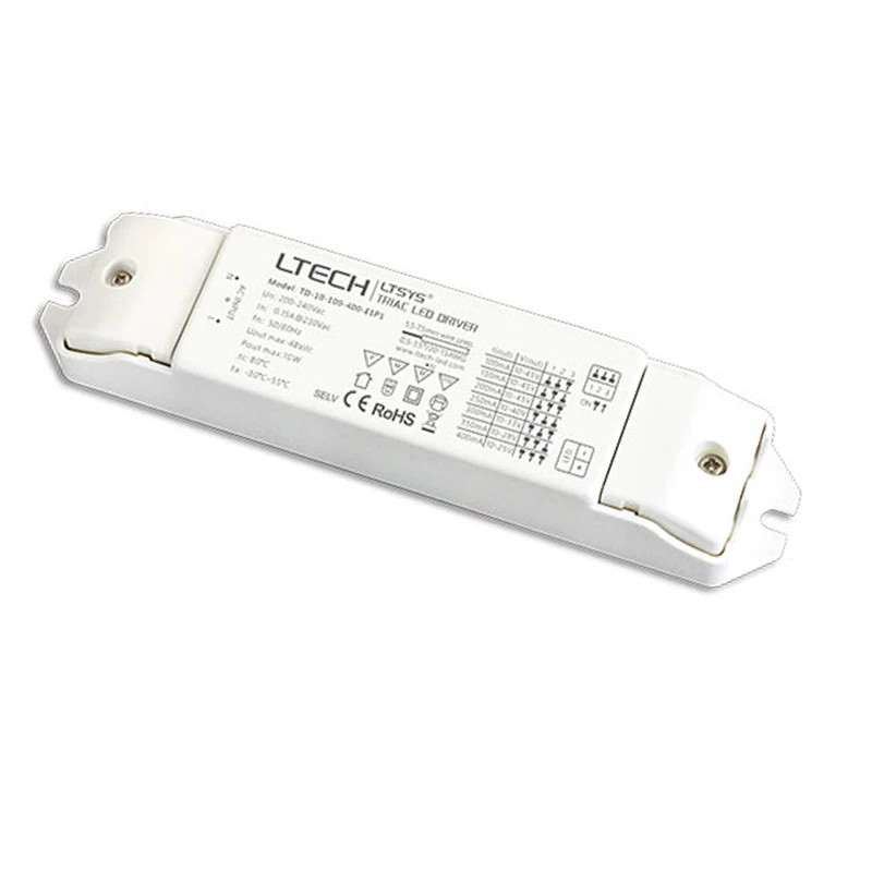 

LTECH LED Triac Dimming Driver;10W LED Intelligent dimmable driver;AC200-240V input;CC dimming Driver 10W 100mA 400mA output