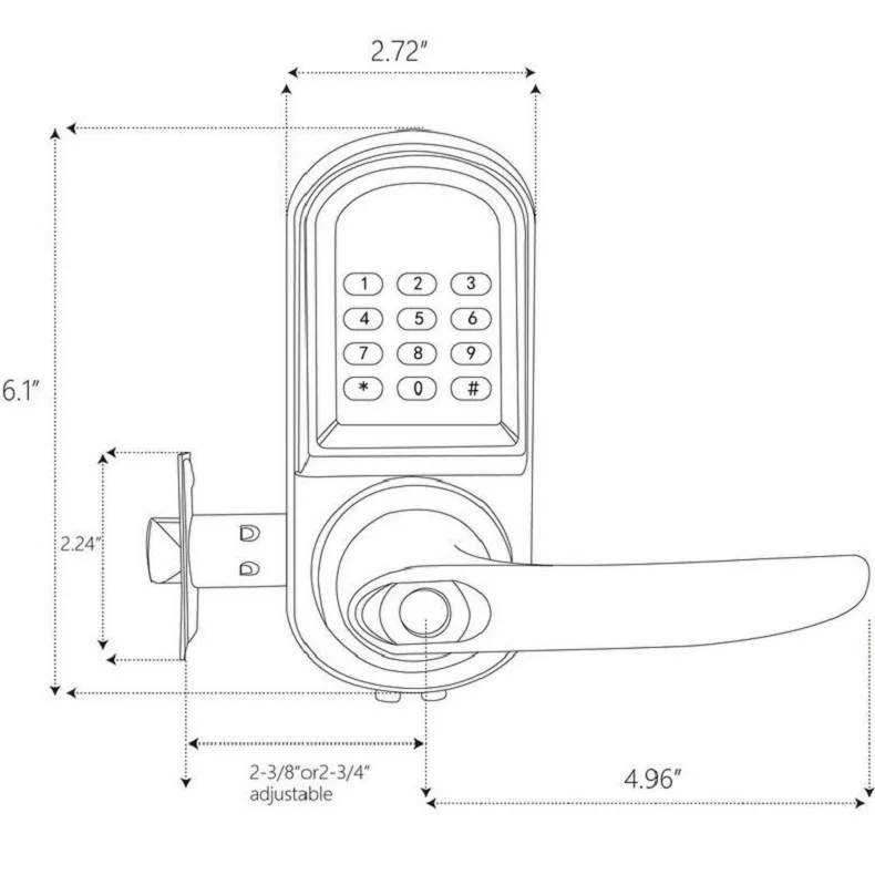 Bluetooth Electronic Door Lock With Smart Phone APP for Home Hotel Apartment-8