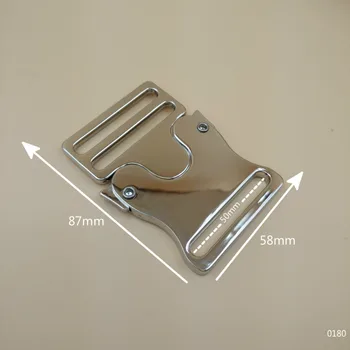 

Outdoor Sports 4Pcs Silver Side Release Metal Buckle For 50mm Straps Webbing DIY Tactical Belts Bags Pets Collar Accessories