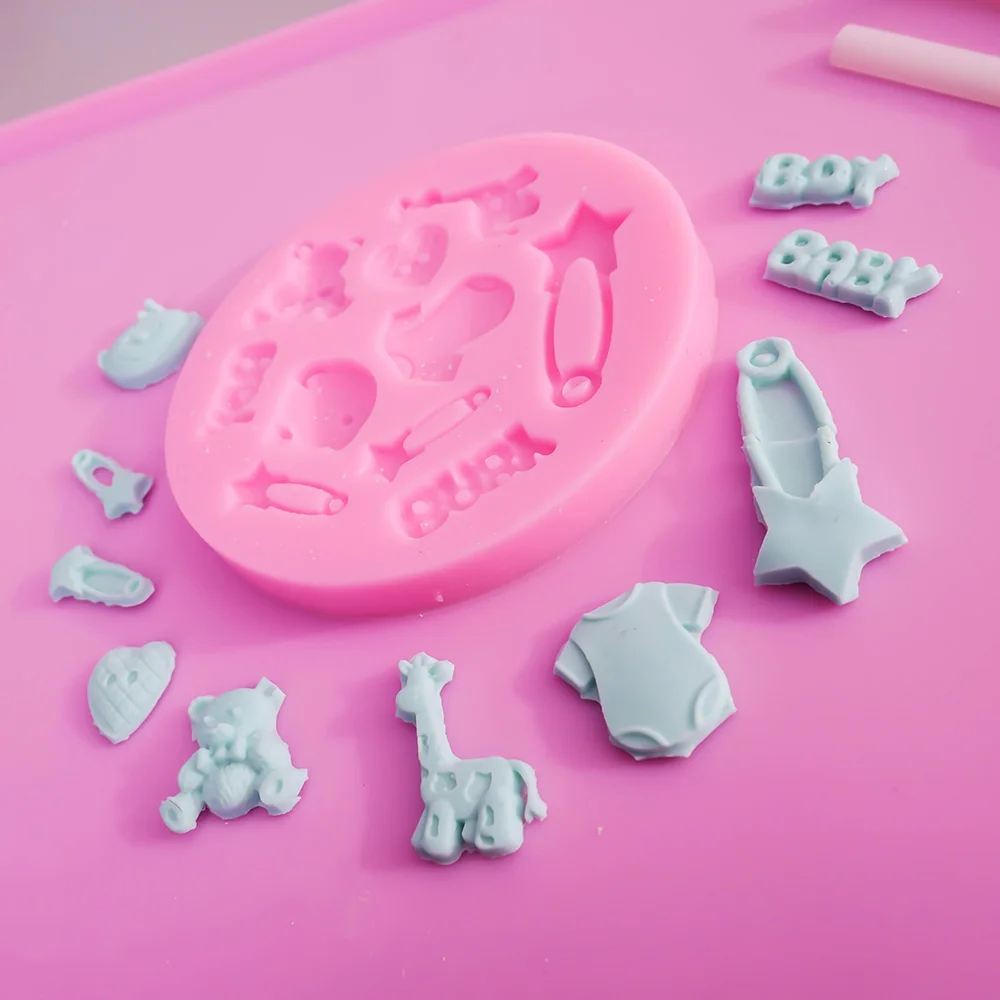Практичный 3D силиконовые детская булавка DIY пресс-формы для сахара выпечки инструмент украшения торта
