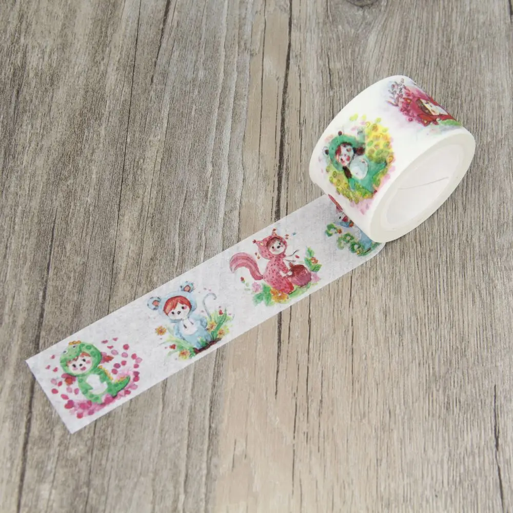 Cute Cartoon Childish Animal Children Washi Paper Masking Tapes DIY