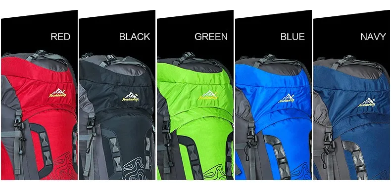 80L Outdoor Backpack Unisex Large Professional Mountaineering Backpack Waterproof Nylon Bags Climbing Hiking Camping Rucksack