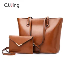 

2pcs/set Women's Bag Tote Bags Package Handbag Female Shoulder Bag Women Wallet Messenger Bags Lady Clutch Purse CJJJing
