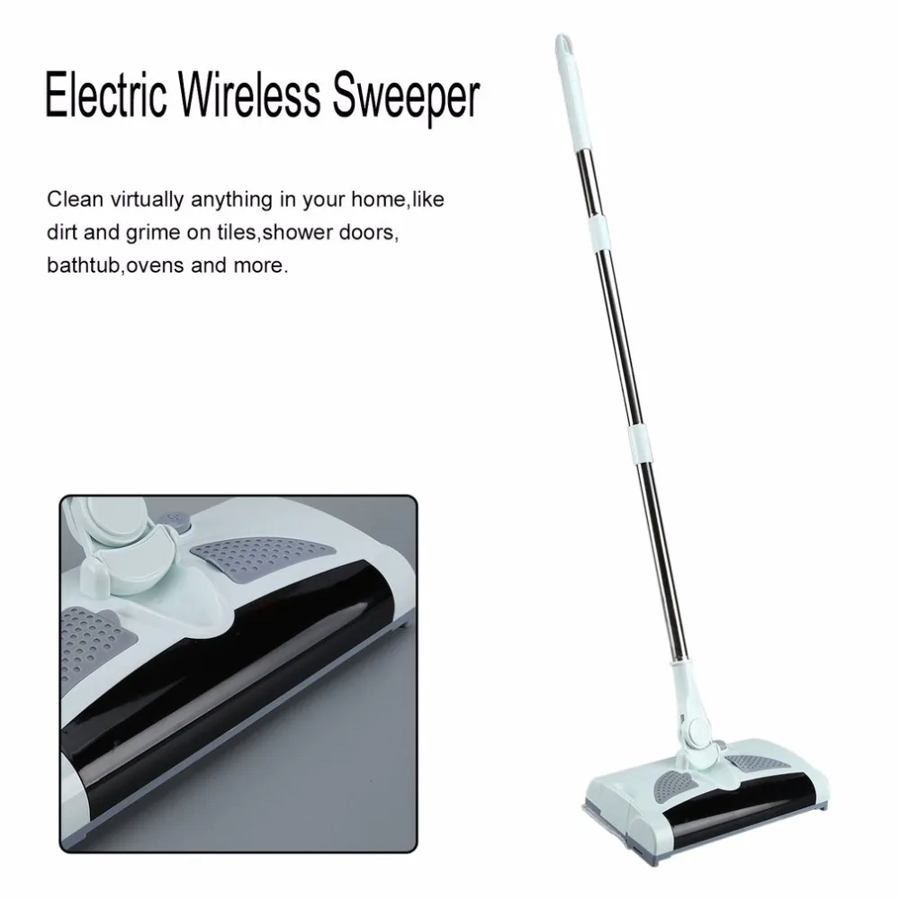 

Electric Wireless Sweeper Manual Hand Push Sweeping Broom 360 Degree Rotation Flexible Cleaner Rod Type Home Cleaning Tool