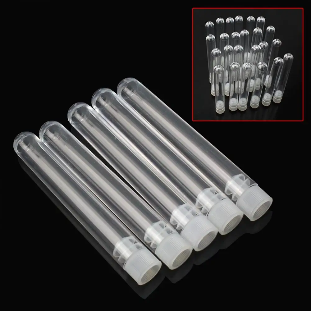 25x الجملة البلاستيك الشفاف الخالي أنبوب الاختبار جعل الرغبات زجاجات diy 83x11 متر