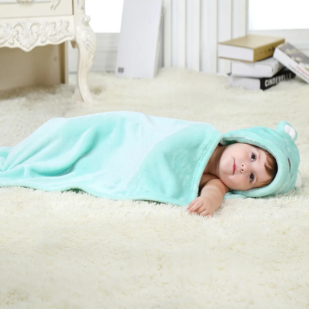 2 Color Baby Bathrobe Caroset Bathing Suit Baby Blankets Hooded Bathrobe Infant Homewear Infant Robe Size 100 Free Size New #LNF