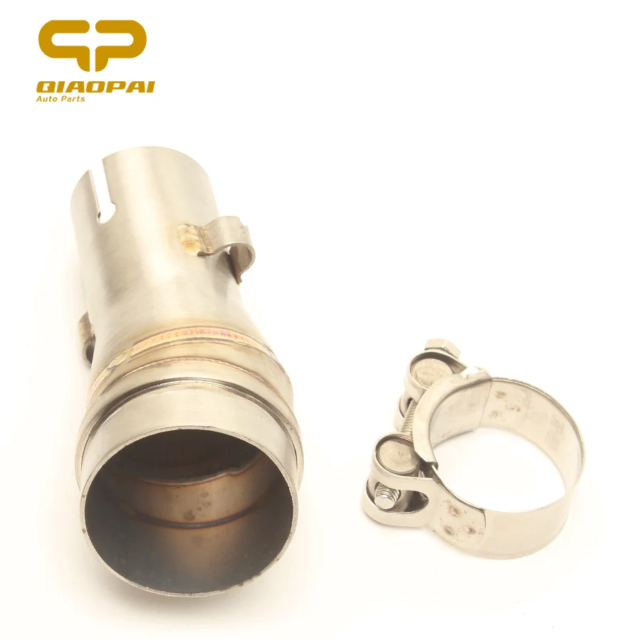 1pc Motorcycle Exhaust Link Pipe Muffler 51MM Escape MOTO GP Adapter Scooter Exhaust Middle Tube