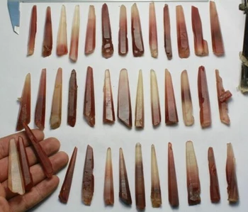 

39Ps AAA Natural Beautiful Red Tall And Slender Crystal Specimen + Rabbit Hair