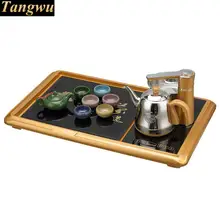 Чайные наборы домашний электромагнитный чайный набор для подогрева. Столовый чай. Лоток. Электрический чайник с защитой от сухости