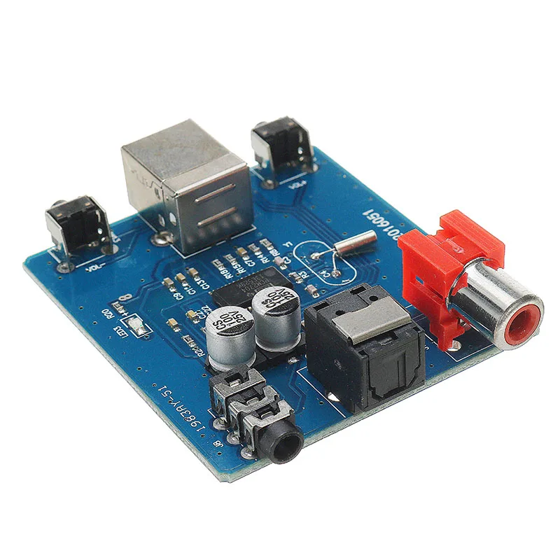 LEORY 1 шт. PCM2704 аудио ЦАП USB к S/PDIF звуковая карта декодер плата 3,5 мм аналоговый коаксиальный волоконно-оптический выход Hi Fi модуль
