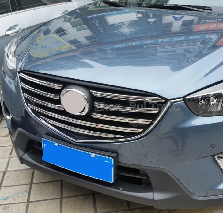 

For Mazda CX-5 CX5 2015 2016 Stainless Steel Front Grille Around Trim