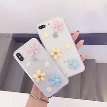 

Luxury Bling Glitter phone Case on for iphone XS XR XS Max Clear TPU Flower Soft Silicone Cover for iphone 6 6S 7 8 Plus X Case
