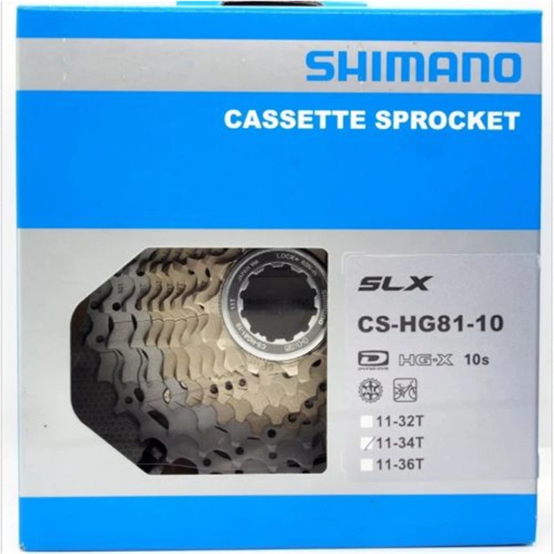 Оригинальная коробка Shimano SLX CS-HG81-10 10 скоростей 11-32 T/11-34 T/11-36 T MTB кассета свободного хода велосипед