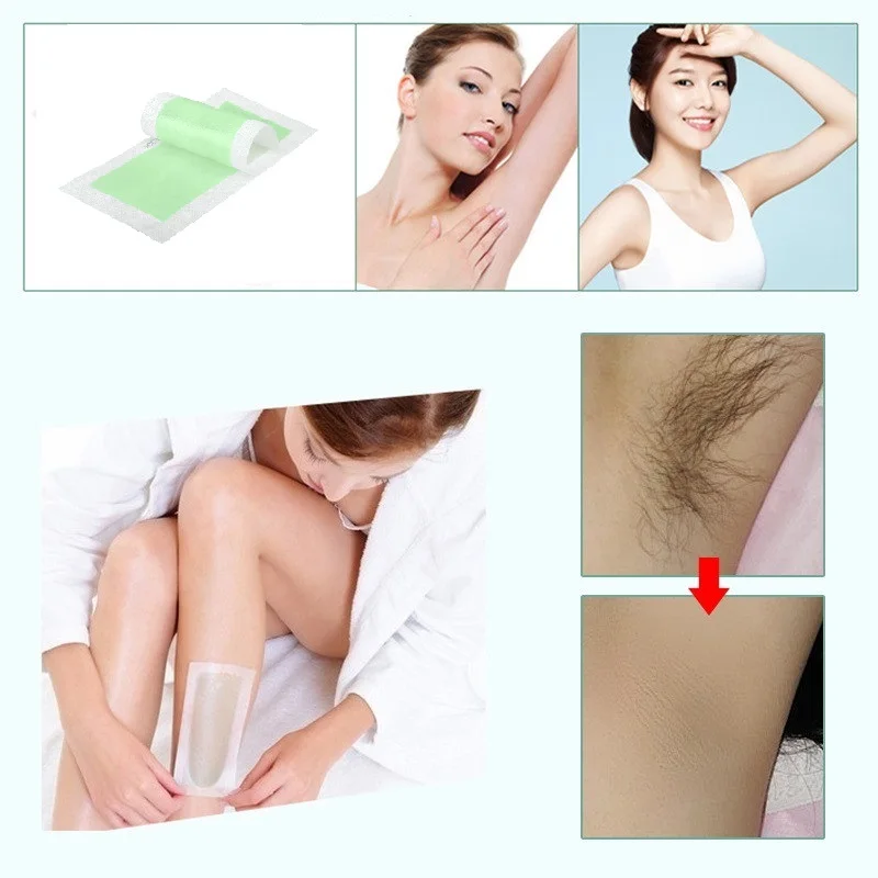 5 sheets 10 pcs New Removal Depilatory Nonwoven Epilator Wax Strip Paper Pad Patch Waxing For 3