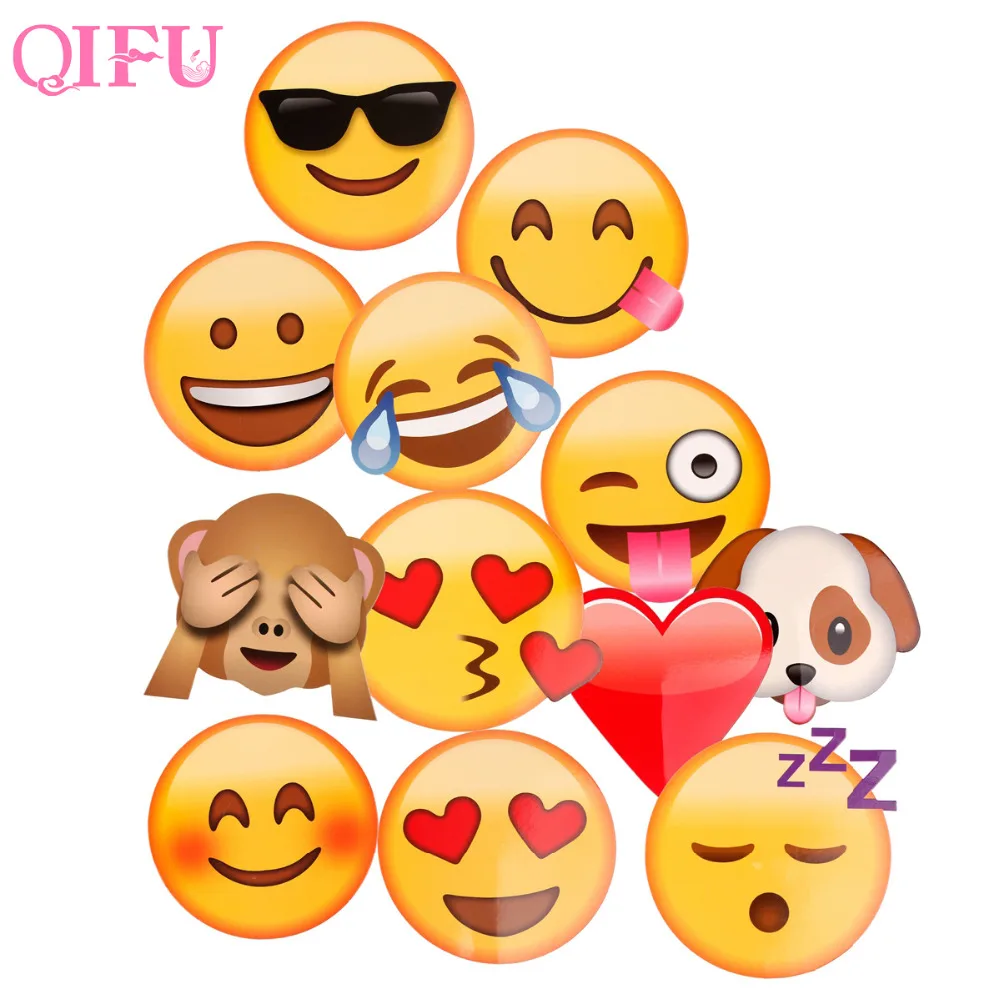 

QIFU 12pcs Emoji Photo Booth Props Mask On A Stick Kids Birthday Party Photobooth Prop 2018 New Year Decoration Wedding Supplies