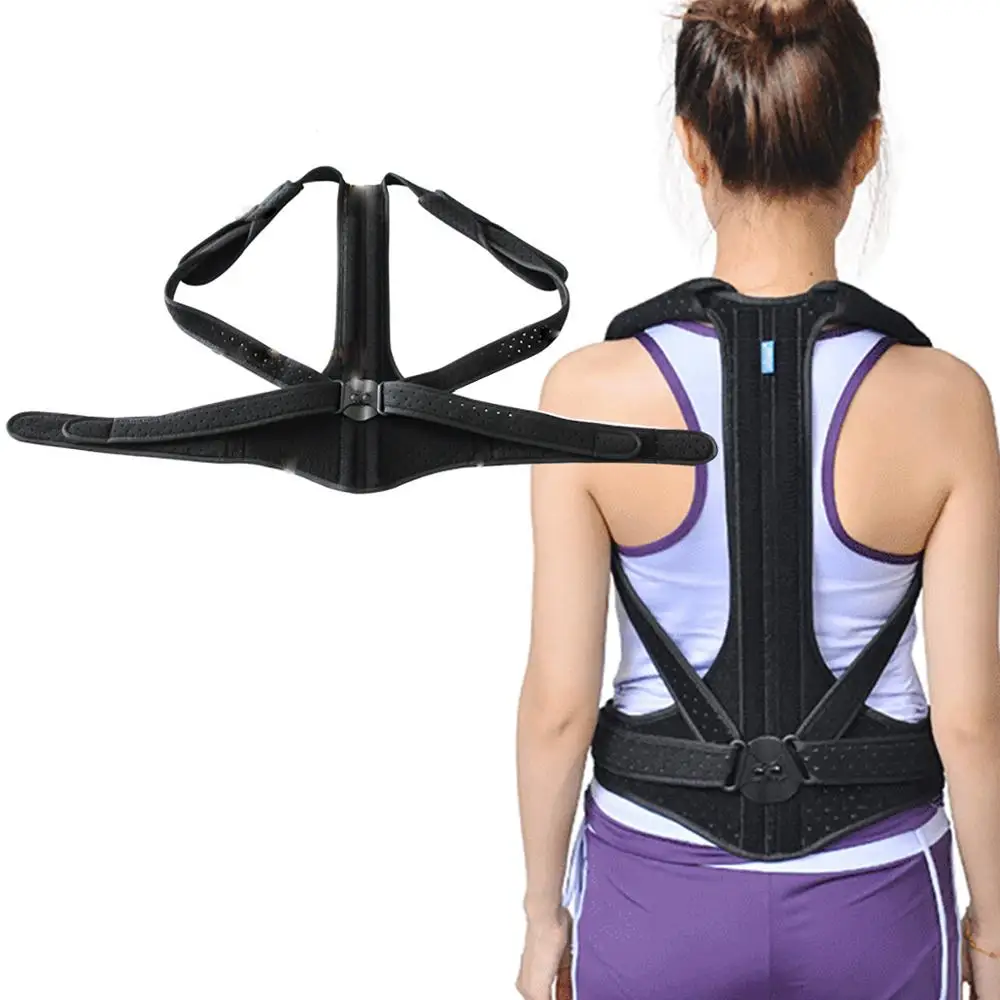 Male Female Adjustable Posture Corrector Waist Lumbar Shoulder Chest Back Spine Support Brace Belt Body Correction Tool | Красота и