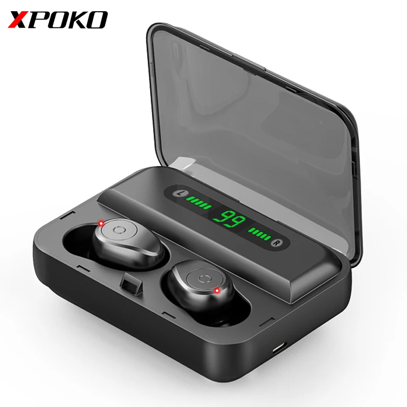 

TWS Bluetooth Earphone 5.0 With Led Display Waterproof Bluetooth Wireless Earphones With 1500mAh Power Bank Charging For Phone