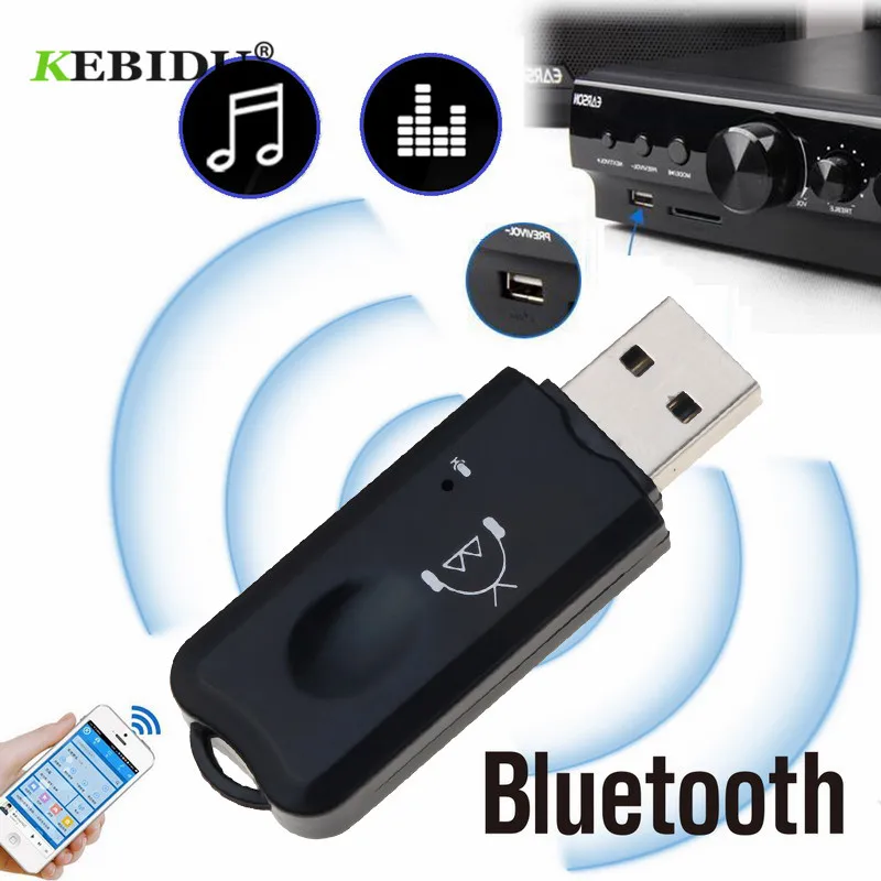 Bluetooth адаптер KEBIDU автомобильный с микрофоном и поддержкой 2 1|Беспроводные