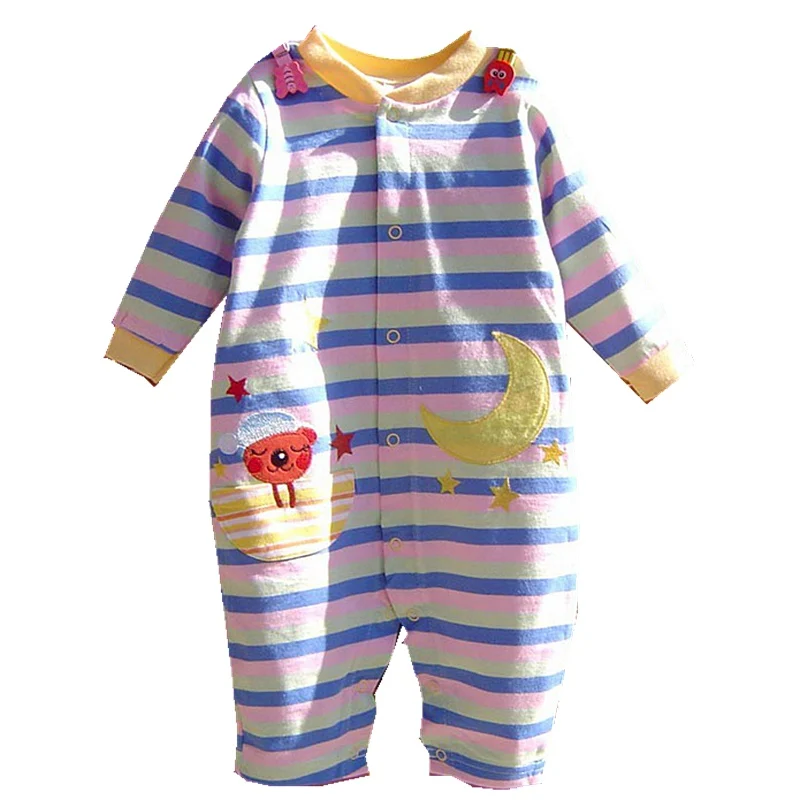 

Cute Bear Moon Baby Boy Stripe Romper Long Sleeve Kids Clothes Overalls Ropa Bebe Jumpsuits Baby Rompers Toddler Boys Clothing
